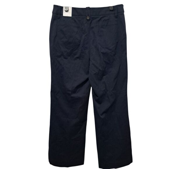 Talbots High Waist Wide Leg Minimalist Casual Prof Trendy Pants Size 14 Navy NWT - Picture 3 of 12